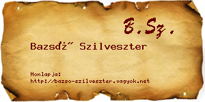 Bazsó Szilveszter névjegykártya