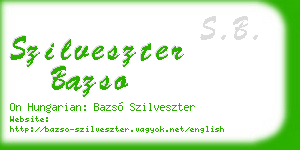 szilveszter bazso business card